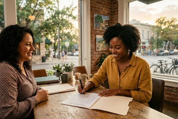 Signing a lease at a case-by-case community