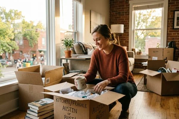 Unpacking after background-screening approval