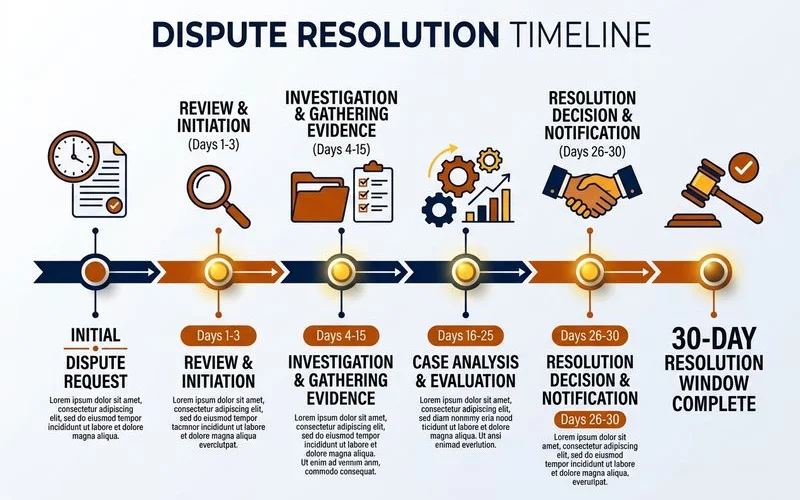Rental debt dispute timeline graphic