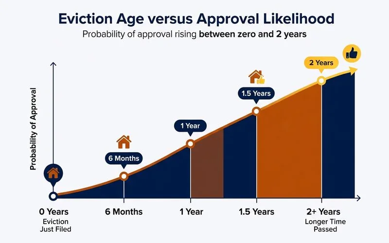 Eviction age vs approval likelihood timeline