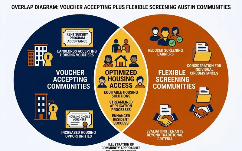 Overlap of voucher-accepting and flexible-screening Austin communities